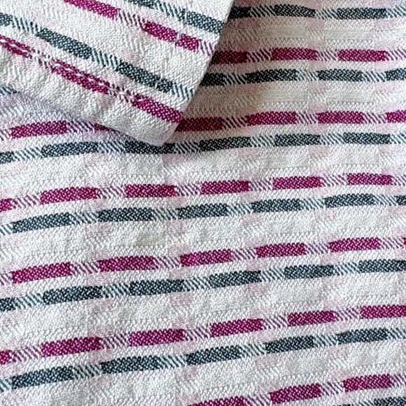 Tommy Bahama XXL Silk Shirt Pink Gray Striped Short Sleeve Button Front Resort - Picture 10 of 14